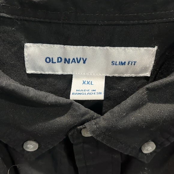 Old Navy Long Sleeved Button Down Shirt Men’s XXL Slim Fit - Picture 3 of 3